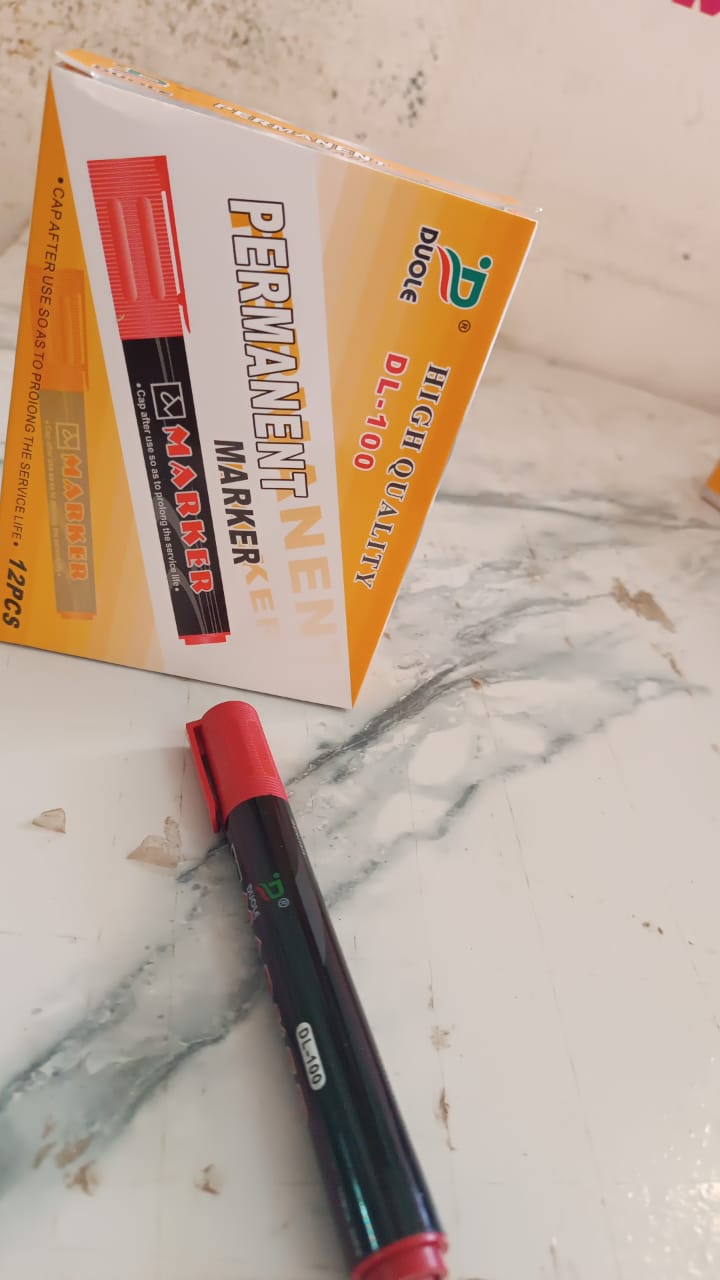 Premium Permanent Red Marker Pen Set (12 Pcs Set) Premium Permanent Red Marker Pen Set (12 Pcs Set)